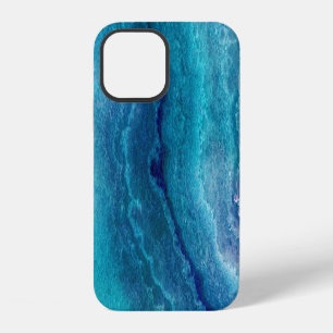 Blue Sea Green Agate Texture iPhone 12 Case