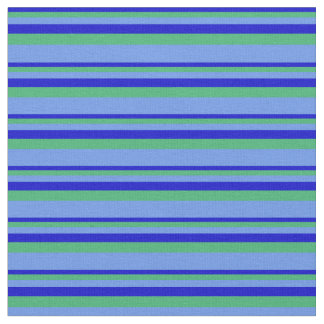 Blue, Sea Green, and Cornflower Blue Coloured Fabric