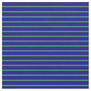 Blue & Sea Green Lines/Stripes Pattern Fabric