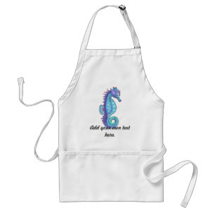 Blue Sea Horse Apron
