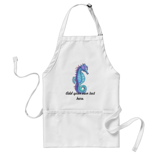 Blue Sea Horse Apron (Front)