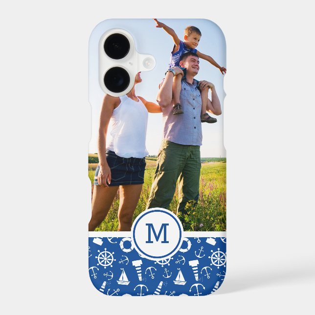 Blue Sea Pattern| Add Your Initial (Back)