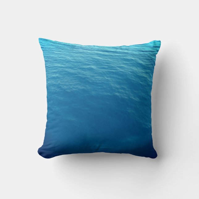 Blue Sea Photo Throw Cushion (Front)
