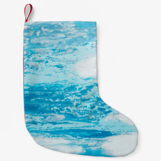 Blue sea small christmas stocking