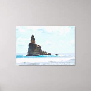 Blue Sea Stack Karst Landscape Photo Indonesia Canvas Print