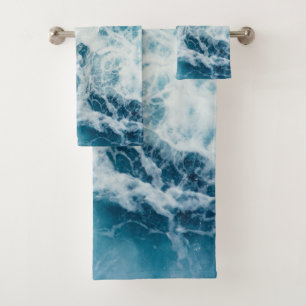 Blue Sea Water Bath Towel Set