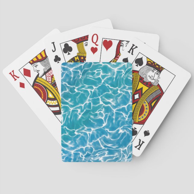 Blue sea Water Playing Cards (Back)