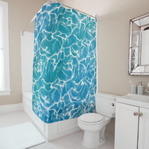 Blue Sea Water* Shower Curtain