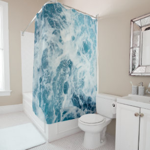 Blue Sea Water Shower Curtain