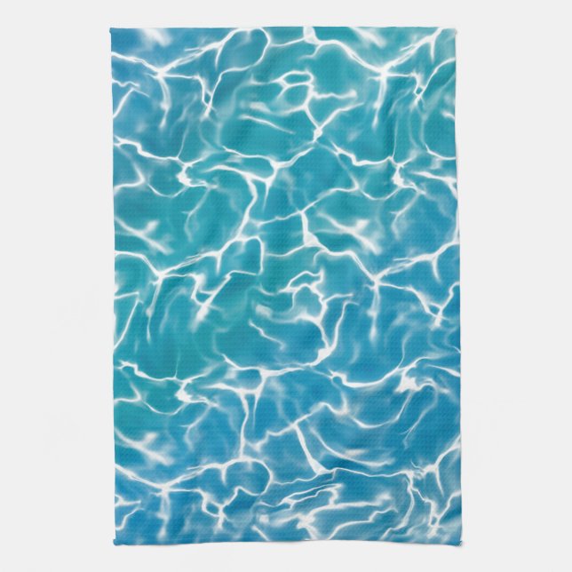 Blue Sea Water* Tea Towel (Vertical)