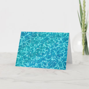 Blue sea Water with Sparkles Card