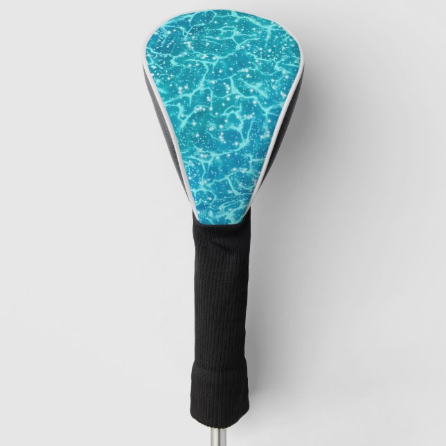 Blue sea Water with Sparkles Golf Head Cover (Front)