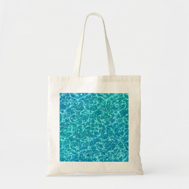 Blue Sea Water with Sparkles* Tote Bag (Front)