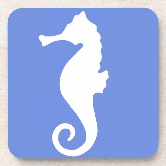 Blue Seahorse Coaster (Front)
