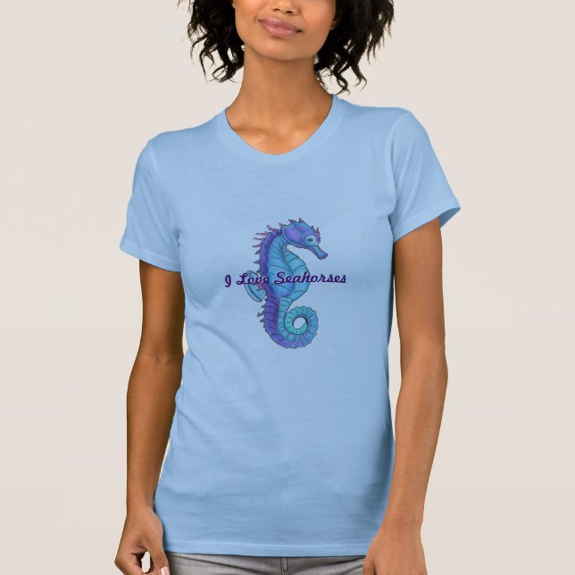 Blue Seahorse T-Shirt (Front)