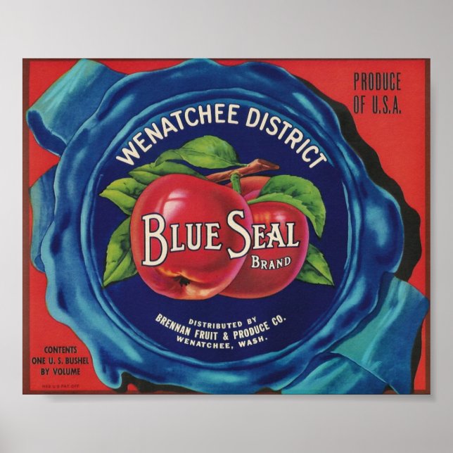 blue seal apples poster (Front)