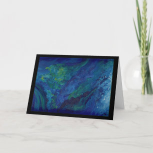 Blue Seas Abstract Painting by Julia Morrill Card