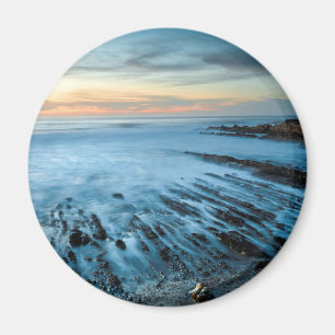 Blue seascape at sunset, California Magnet