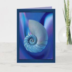 Blue Seashell Card