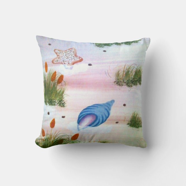 Blue Seashell Cushion (Front)