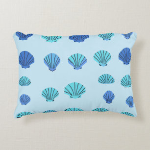 Blue Seashell Decorative Cushion