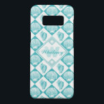 Blue Seashell Diamond Nautical Beach Monogram Case-Mate Samsung Galaxy S8 Case<br><div class="desc">This pretty, modern blue and white seashell pattern conjures up images of the beach and summer. There are two varieties of shells in the design, on alternating blue and white diamonds, and a central diamond shape where you can add a monogram, name or other text. Perfect for nautical / beach...</div>