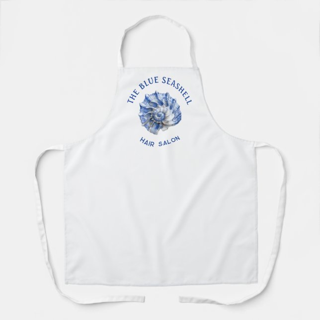Blue Seashell Logo Apron (Front)