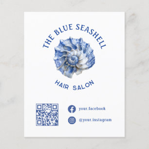 Blue seashell logo flyer