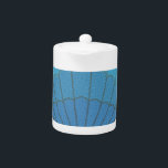 Blue Seashell Mosaic<br><div class="desc">A drawing of a seashell.
Mosaic style design in shades of blue.</div>