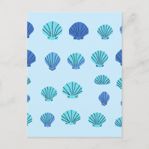 Blue Seashell Postcard