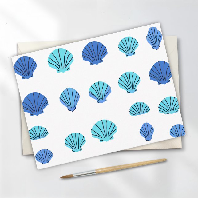 Blue Seashell Postcard (Creator Uploaded)