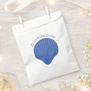 Blue Seashells CUSTOM Beach Bridal Shower  Favour Bags