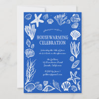 Blue Seashells Custom HOUSEWARMING PARTY