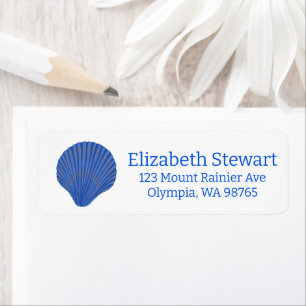 Blue Seashells CUSTOM Mailing Return Address