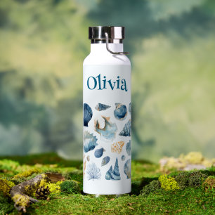 Blue Seashells Thor Bottle Custom Name