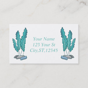 Blue Seaweed Algae Thunder_Cove Business Card