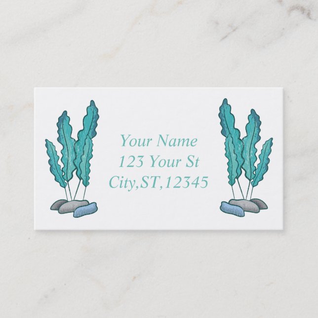 Blue Seaweed Algae Thunder_Cove Business Card (Front)