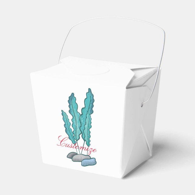 Blue Seaweed Algae Thunder_Cove Favour Box (Front Side)
