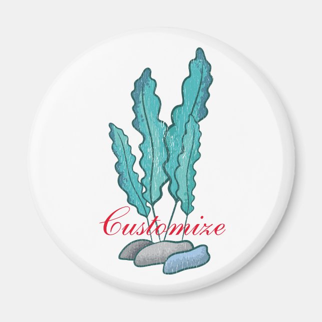 Blue Seaweed Algae Thunder_Cove Magnet (Front)