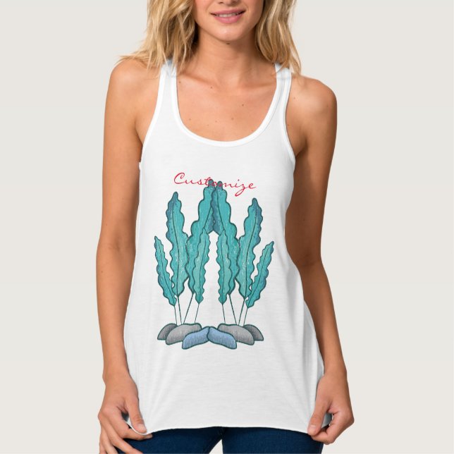 Blue Seaweed Algae Thunder_Cove Singlet (Front)