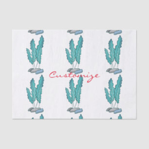 Blue Seaweed Algae Thunder_Cove Tissue Paper
