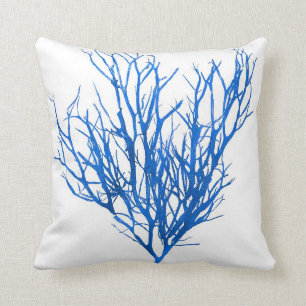 Blue Seaweed no.10 beach decor Cushion