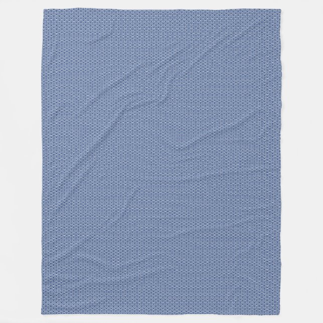 blue seigaiha pattern fleece blanket (Front)