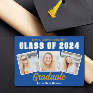 Blue Senior Photo Collage Class of 2026 Graduate Announcement
