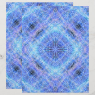 Blue Serene Garden Scrapbook Paper 2-Sided Page