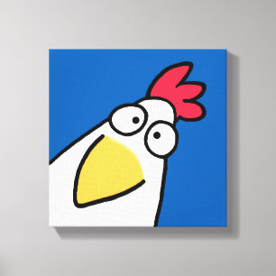 Blue SERIOUS CHICKEN by Sandra Boynton Canvas Print