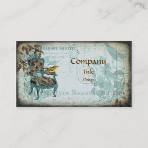 Blue Shabby Chic Business Card