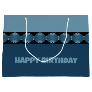 Blue Shade Accented Large Gift Bag