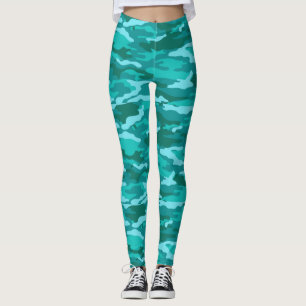 Blue Shades Camo Leggings