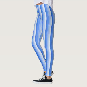 Blue shadow stripes leggings